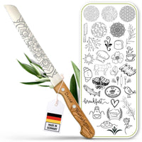 Brotmesser personalisiert, Olivenholz - Hochwertiges Solinger Brotschneidemesser