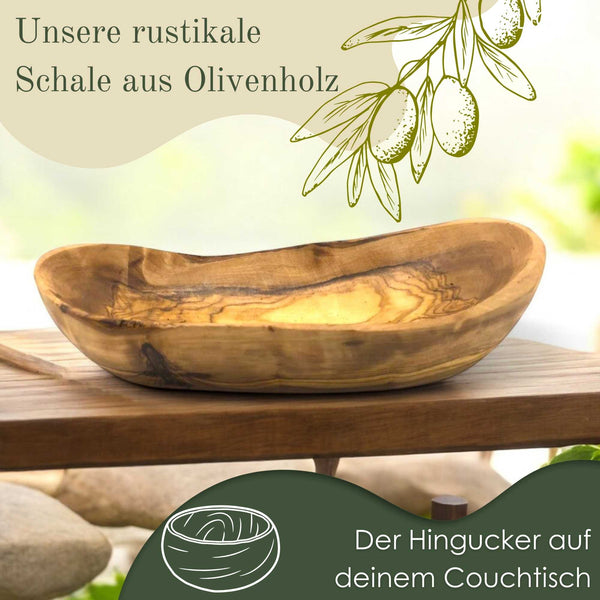 Rustikale Schale aus Olivenholz – Einzigartiges Design & Nachhaltig