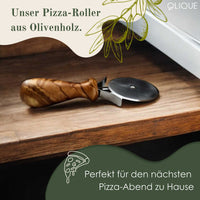 Pizzaschneider mit Griff aus Olivenholz