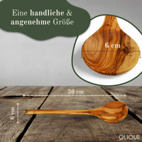 Kochlöffel personalisiert, Olivenholz - Handgemachter Holzkochlöffel mit Gravur als individuelles Geschenk