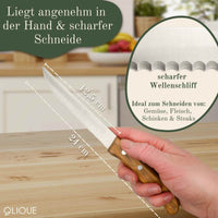 Steakmesser mit Olivenholzgriff – Personalisiert mit Gravur