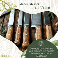 Brotmesser personalisiert, Olivenholz - Hochwertiges Solinger Brotschneidemesser