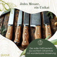 Steakmesser mit Olivenholzgriff – Personalisiert mit Gravur