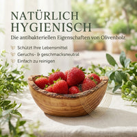natürliche Obstschale aus Olivenholz handgemacht Küche