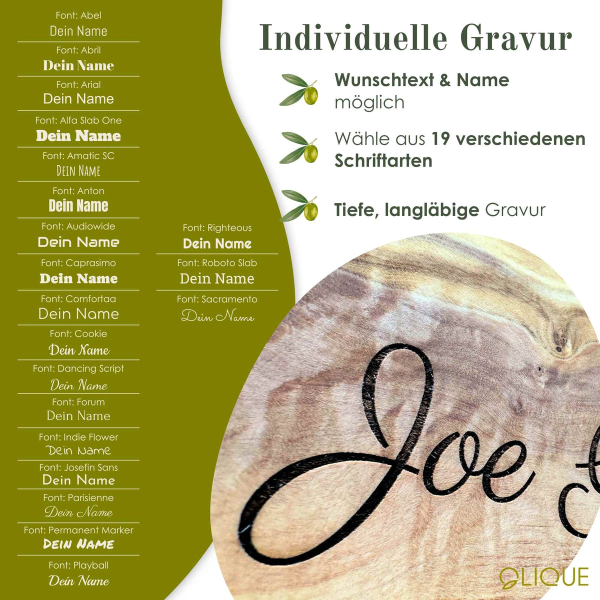 Steakmesser mit Olivenholzgriff – Personalisiert mit Gravur