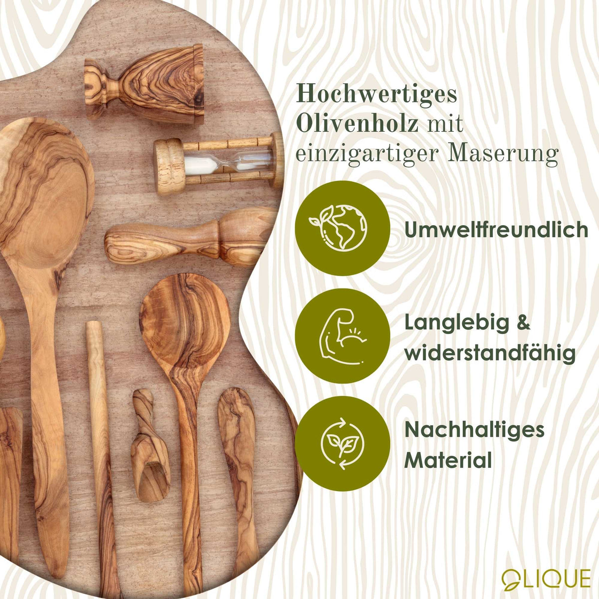 Kugelschreiber personalisiert, Olivenholz - Edler Holzkugelschreiber mit Gravur und Samtetui als individuelles Geschenk