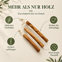 Kauknochen aus Olivenholz für Hunde