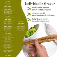 Salatbesteck aus Olivenholz – In 3 Größen für stilvolles Servieren (personalisierbar)