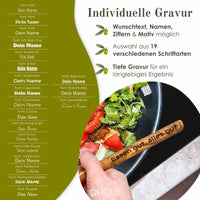 Personalisierter Kochlöffel aus Olivenholz mit Gravur & Ecke – Nachhaltig & Handgemacht