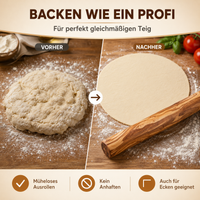 Olivenholz Teigroller „Design“ – edles Nudelholz handgefertigt
