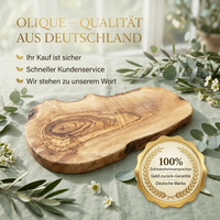 Servierbrett aus Olivenholz für Antipasti Käse und Snacks