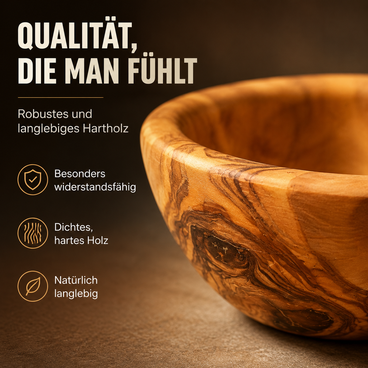 Runde Tapas Schale aus Olivenholz