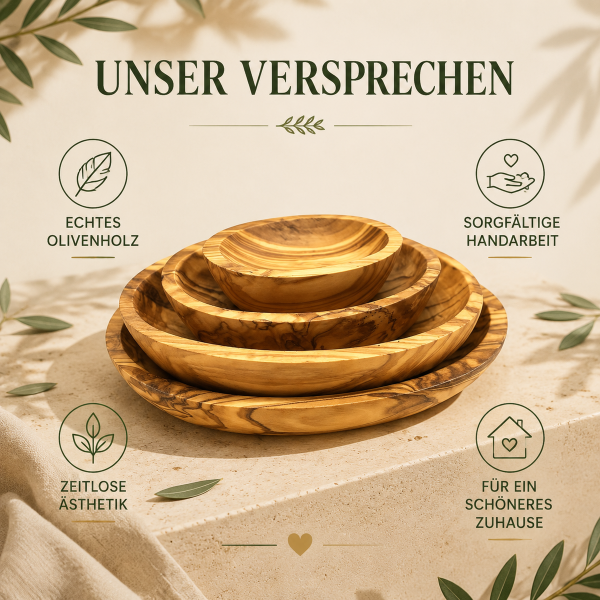 Ovale Schale aus Olivenholz – Handgefertigt & Nachhaltig