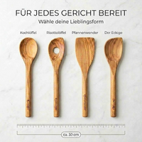 Kochlöffel aus Olivenholz mit individueller Gravur Geschenkidee Küche