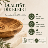 Ovale Schale aus Olivenholz – Handgefertigt & Nachhaltig