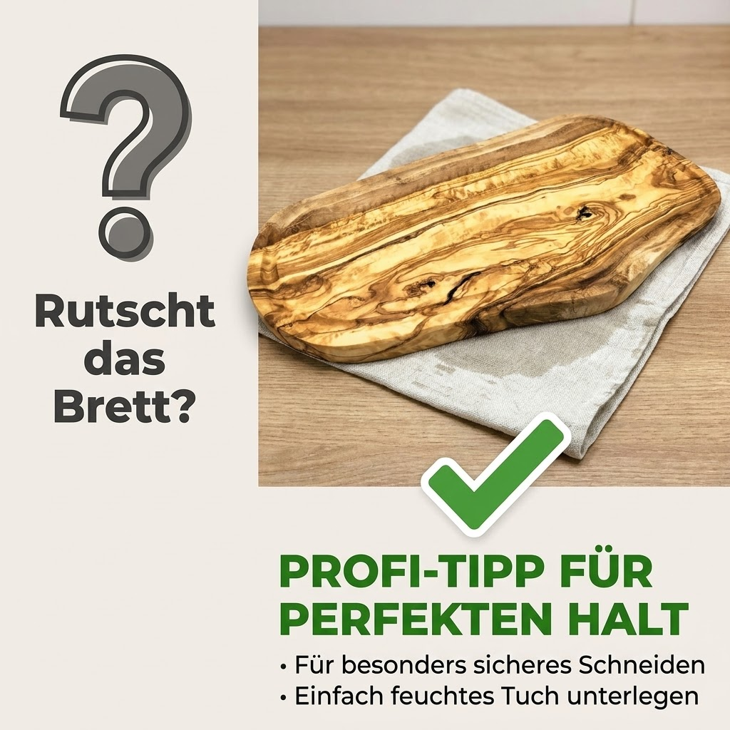Personalisiertes Schneidebrett mit Saftrille – Rustikales Tranchierbrett aus Olivenholz