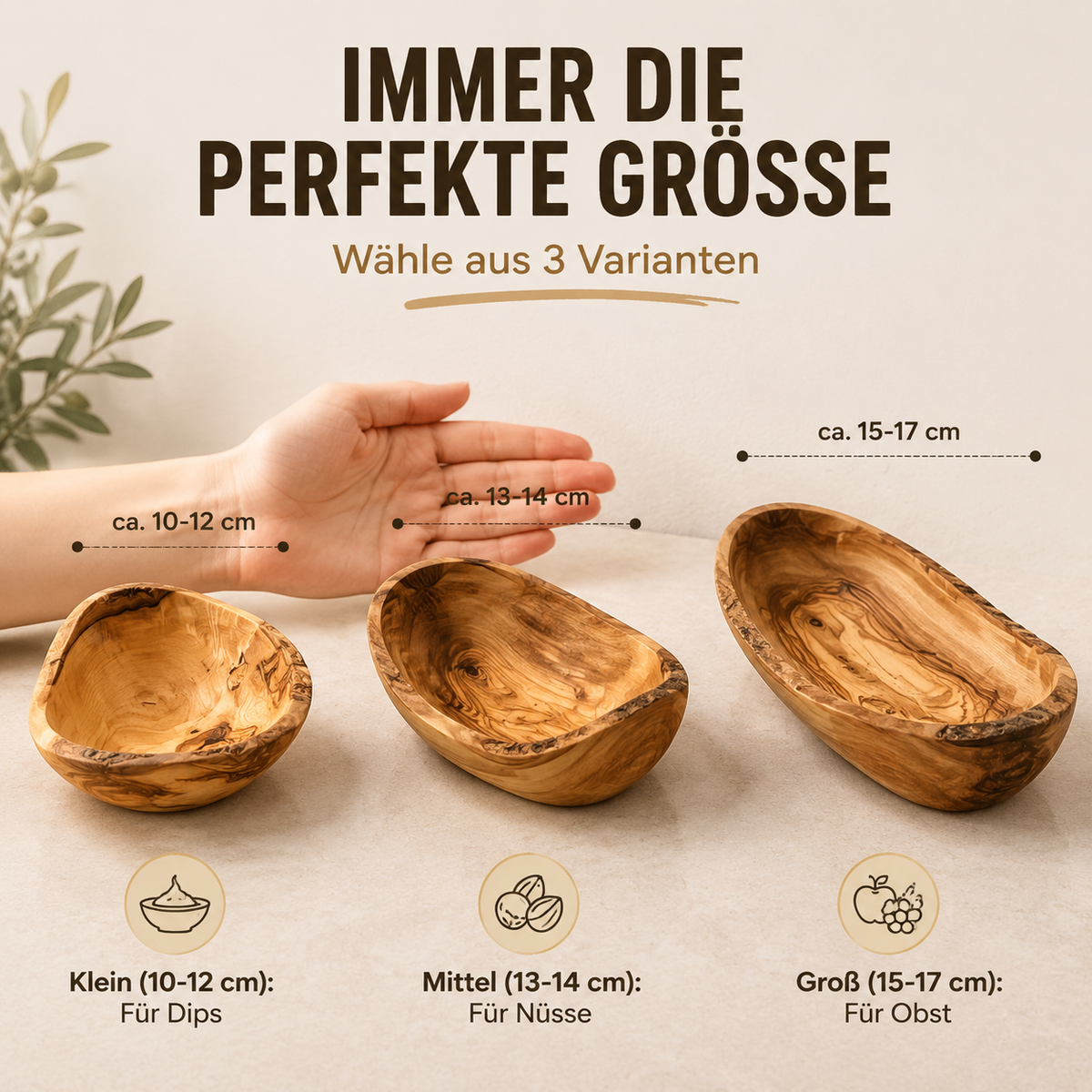 Rustikale Schale aus Olivenholz – Einzigartiges Design & Nachhaltig
