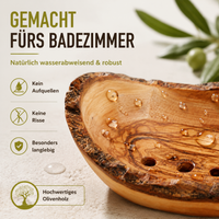 Rustikale Seifenschale aus Olivenholz – Handgemacht & Natürlich