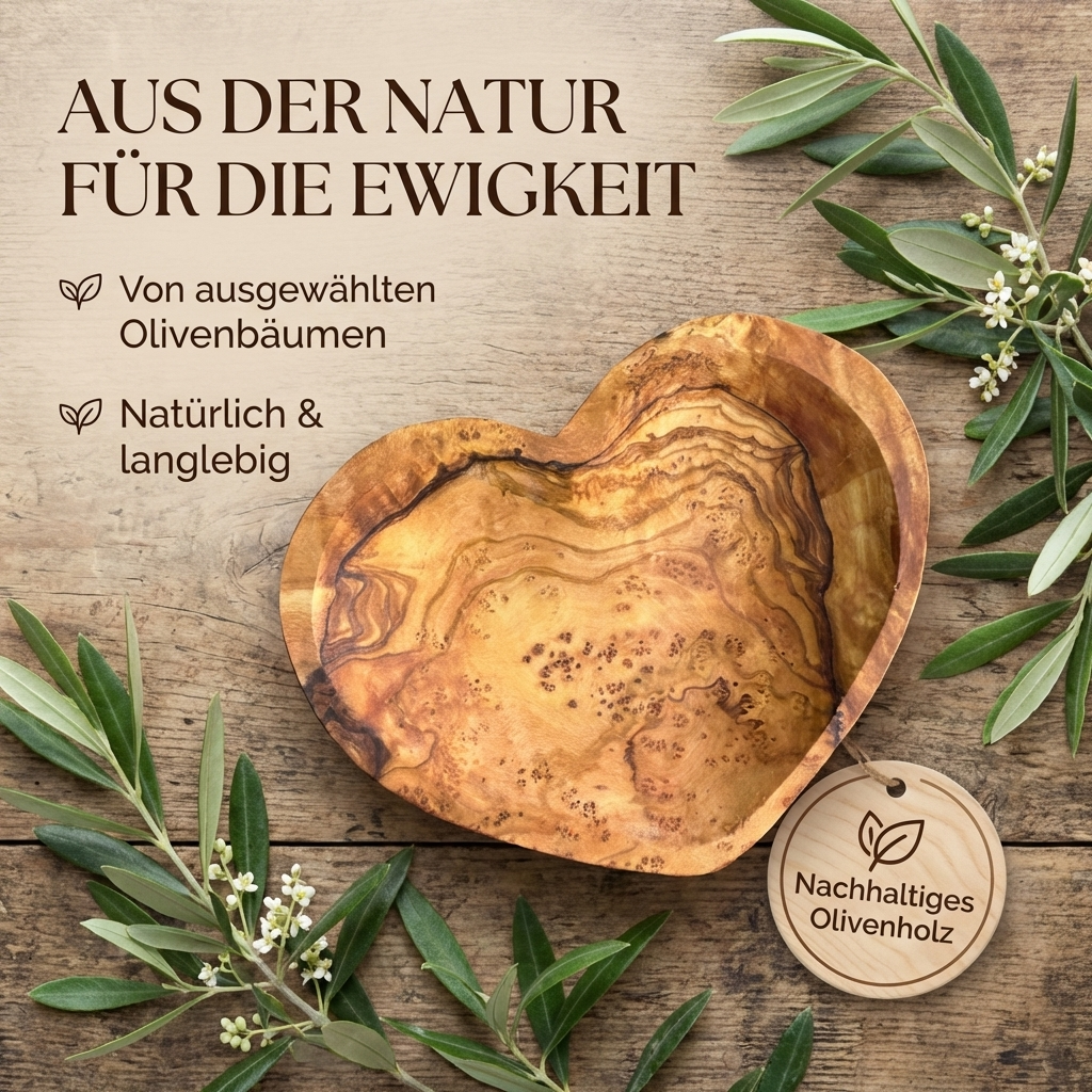 Ringkissen Hochzeit aus Olivenholz, personalisierbar