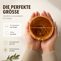 Runde Tapas Schale aus Olivenholz