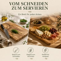 Rechteckiges Schneidebrett aus Olivenholz – Hochwertig, nachhaltig & personalisierbar