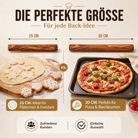 Olivenholz Teigroller „Design“ – edles Nudelholz handgefertigt