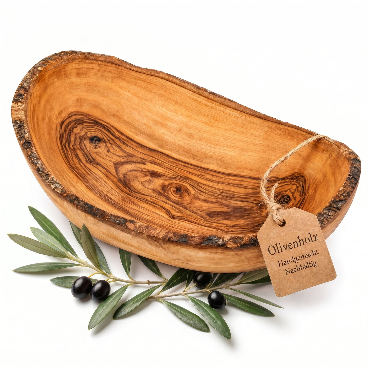 Rustikale Schale aus Olivenholz – Einzigartiges Design & Nachhaltig