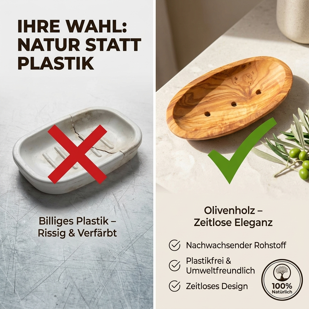 Seifenschale aus Olivenholz – Natürliche Eleganz für Ihr Badezimmer