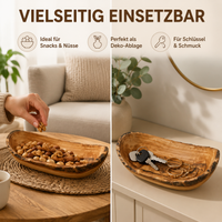 Rustikale Schale aus Olivenholz – Einzigartiges Design & Nachhaltig