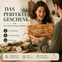 Rechteckiges Schneidebrett aus Olivenholz – Hochwertig, nachhaltig & personalisierbar