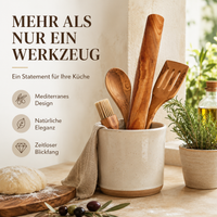Olivenholz Teigroller „Design“ – edles Nudelholz handgefertigt
